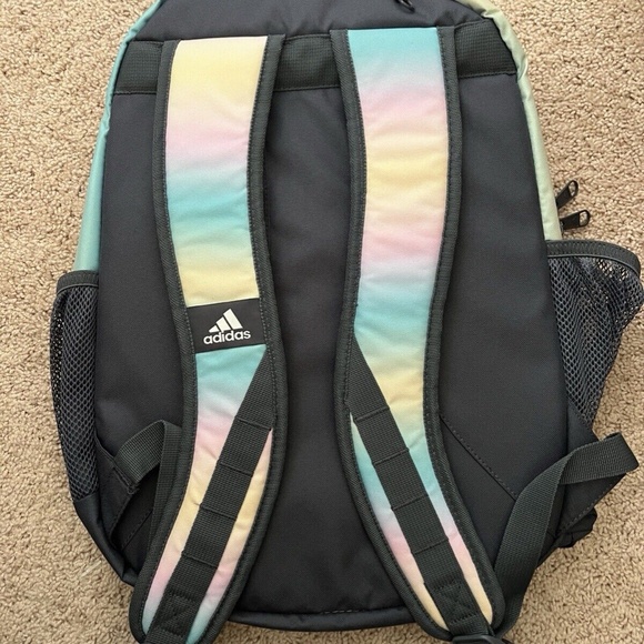 Adidas Stratton 3 Backpack Gradient Flash Aqua Onix Grey - Picture 3 of 4